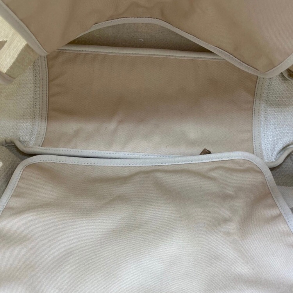 Chanel Neutral Canvas Two Way Tote - Picture 6 of 6